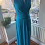 Issa London Turquoise with Flattering neckline Maxi Dress Size 10 Image 2