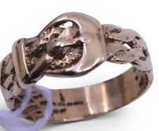 9k gold heavy buckle ring