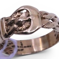 9k gold heavy buckle ring