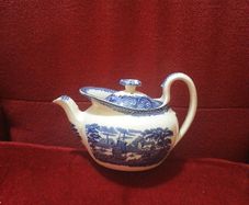 Wedgwood Batchelor Blue White Teapot