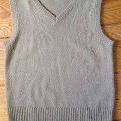 Age 3-4 Beige Gillet Sleeveless Jumper