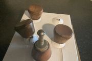 4 Old Wooden Knobs