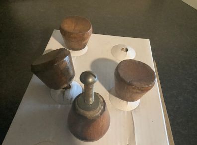 4 Old Wooden Knobs