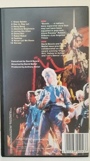 David Bowie: The Glass Spider  Tour Part 1 Vhs Pal Video Tape (RARE)