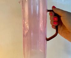 Pink glass jug