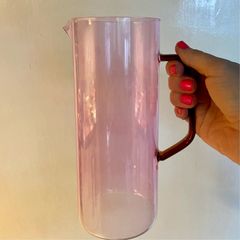 Pink glass jug