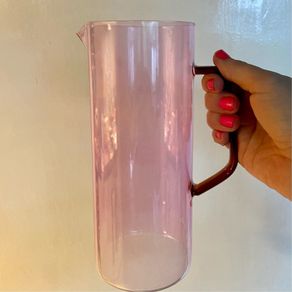 Pink glass jug