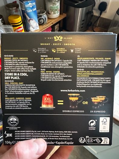L'OR Barista coffee machine XXL Capsules
