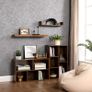 _Bookcase, standing shelf, with 5 compartments, for living room, study, children's room, office, as a room divider, 50 x 24 x 80 cm, vintage brown Image 2