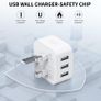USB Plug, Multi USB Charger 5V 3A for iPhone X XR XS 8 7 6 6S Plus 5 5S 5C SE 14/14 Plus/14 Pro Max 13 12 11, Pad, UK Multiple Wall Charging Adapter Multiport Mains Power Adaptor Image 3
