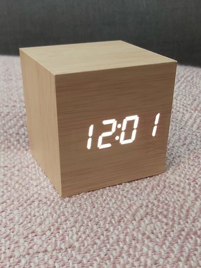 Alarm Clock Mini Cube LED Digital - For Sale