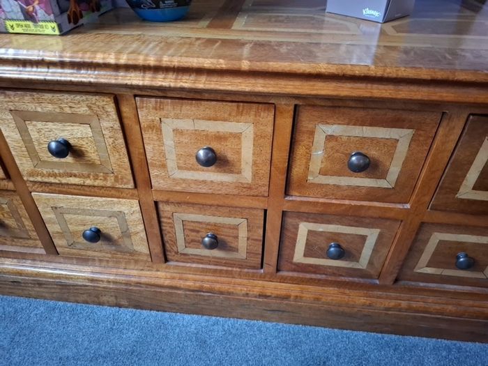 Inlaid Chest & Writing Bureau