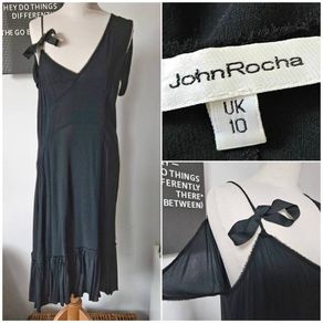 Vintage Y2K Irish designer John Rocha little black dress S M 10 12 cocktail party summer wedding