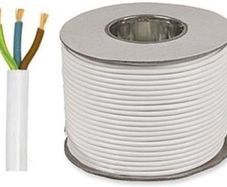 3 x 2.5 mm White Flex Cable LSF per Meter