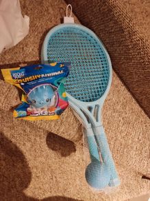 Tennis set and squishy toy