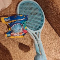Tennis set and squishy toy
