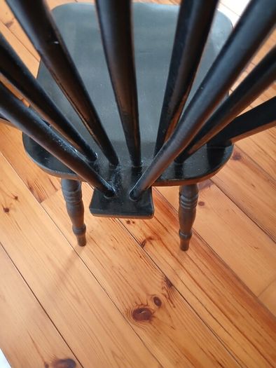 Hand Painted Black Versatile vintage chair