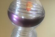 Crystal Anna Hutte bowl with lid.