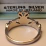 High Quality Solid Heavy Sterling Silver Claddagh Ring Image 4