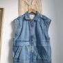 Ba&sh Denim Sleeveless Jacket Size 1 Image 3