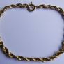 Vintage Solid 9K Yellow Gold 375 Thick Rope Chain Bracelet length 7,5" - 3,5g Image 4