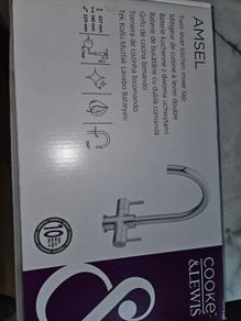 Amsel twin lever kitchen mixer tap basically brand new except the knobs and handles