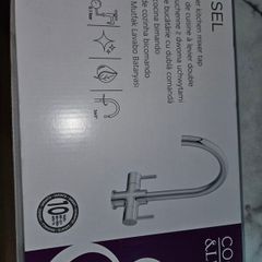 Amsel twin lever kitchen mixer tap basically brand new except the knobs and handles
