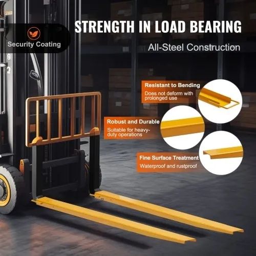 84" Length 4.5" Width, Heavy Duty Carbon Steel Fork Extensions for Forklifts, 1 Pair Forklift Extensions