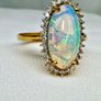 Opal Lab-Grown Diamond Halo Ring Image 9