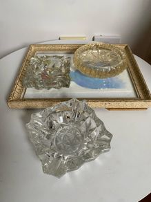 ashtrays - vintage glass