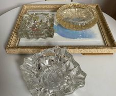 ashtrays - vintage glass