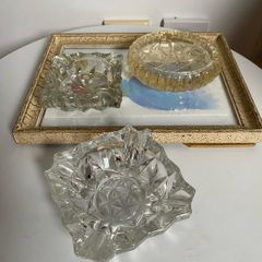 ashtrays - vintage glass