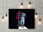 Ronaldo and Messi printed picture on pvc foamex board