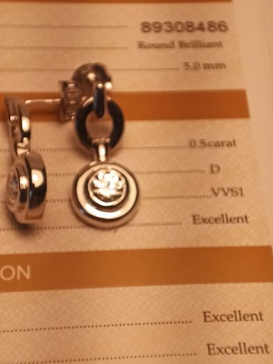 Rhodium Plated Sterling Silver Moissanite Drop Earrings