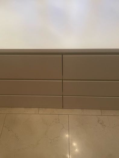 MALM Chest of 6 drawers, white, 160x78 cm WHITE