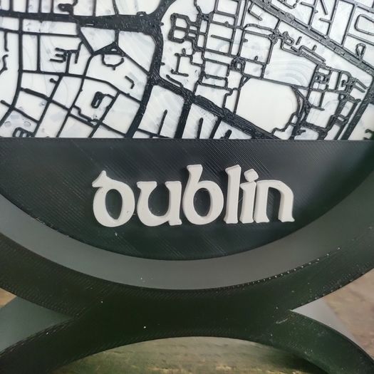 Dublin City 3D Model Map Trinity College OConnell Street Ireland Irish Giftart