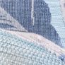 New 115cm x 170cm raised pile leaf tropical outdoor/indoor rug in distressed blue, grey and navy Image 5