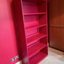 Pink / Burgundy Wooden Shelving Unit Image 2