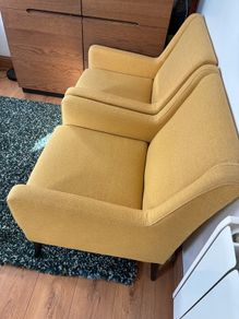 Twin upholstered chairs