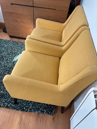 Twin upholstered chairs