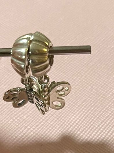 Pandora Friends Forever Butterfly Dangle Charms-used
