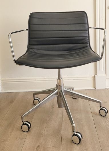 Vintage Office Chair Leather Designer Italian by Arper