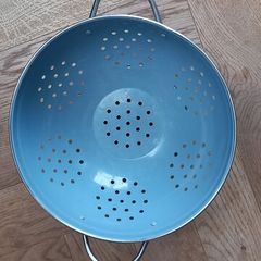 Blue colander