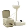 Portable Camping Toilet 10+10L and Handwash Stand 20L Set Grey Image 4