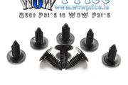 25531 100X Black 8.5mm Hole Car Door Plastic Rivet Fastener Trim Panel Retainer
