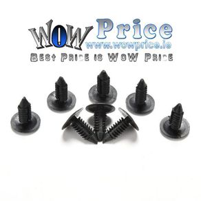 25531 100X Black 8.5mm Hole Car Door Plastic Rivet Fastener Trim Panel Retainer