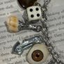1 Goblins Whimsical Trinkets Bone and Tooth Soldered Charm Bracelet Charivari Wearable Art Weird Oddity Image 5
