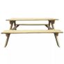 Picnic Table 150x135x71.5 cm Wood Image 4