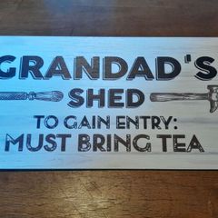 Granddad's Shed Timber Sign