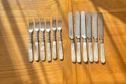 Antique Pearl Handled Dessert Set